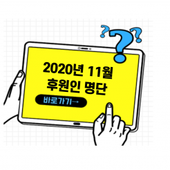 2020년 11월 후원인 명단